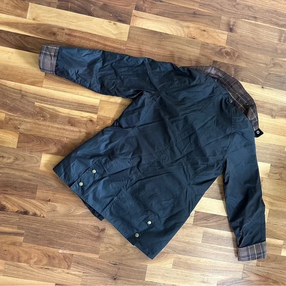 Barbour Dark Brown Waxed Coat - Picture 6 of 8